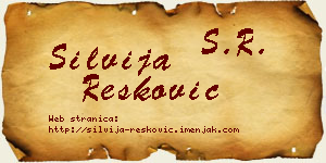 Silvija Resković vizit kartica